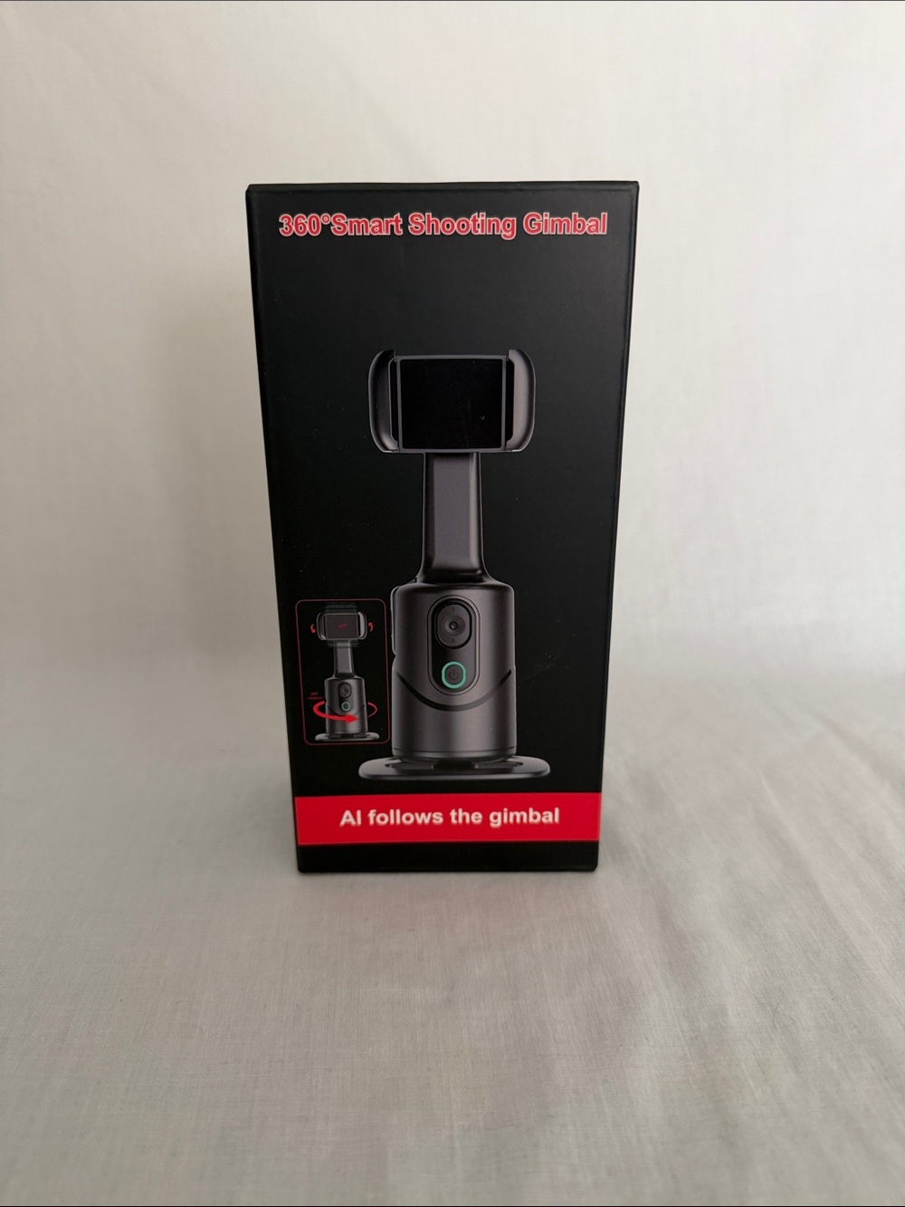 Smart 360° Shooting Gimbal with AI Tracking - Black